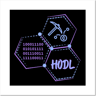 Crypto Trifecta: HODL Slots Design Posters and Art